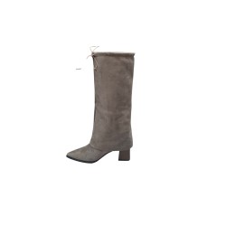 Kozaki damskie na słupku Goodin LH2033 Khaki - 3