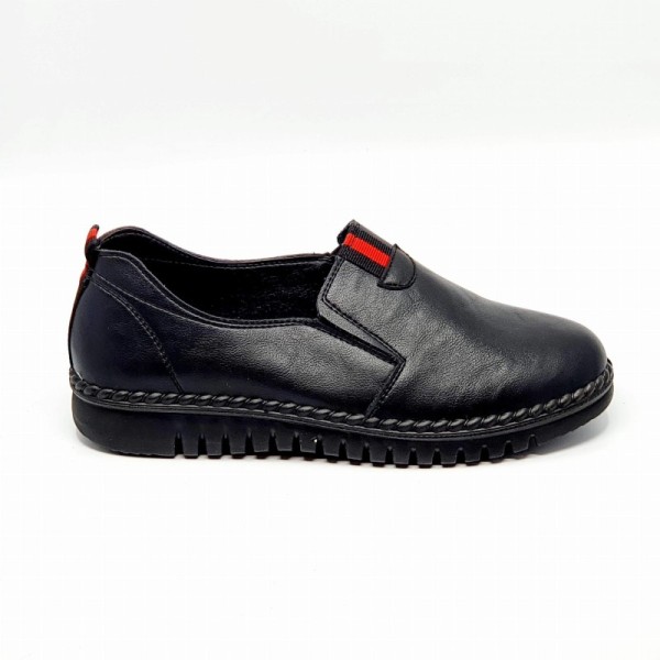 MOKASYNY DAMSKIE MMM PU 852 CZARNY - 1