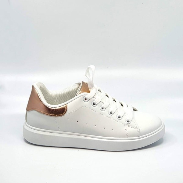 TRAMPKI DAMSKIE SPORTOWE SEASTAR LA85P BIAŁY/CHAMPAGNE - 1