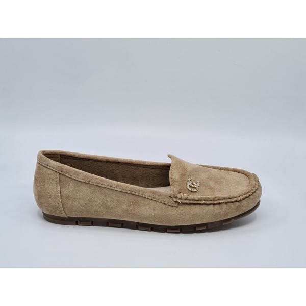 Zamszowe mokasyny damskie Seastar GS14P khaki - 1