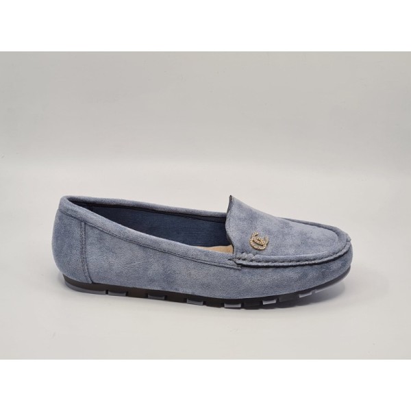 Zamszowe mokasyny damskie Seastar GS14P niebieskie - 1