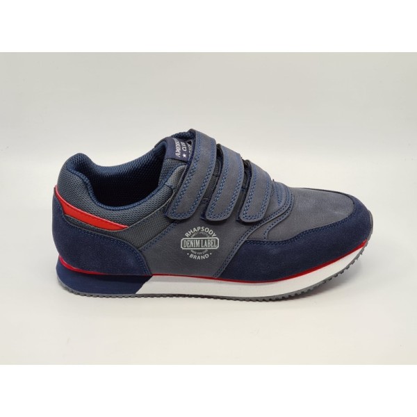 Młodzieżowe adidasy na rzep American Club RH 09/21 granatowe - 1