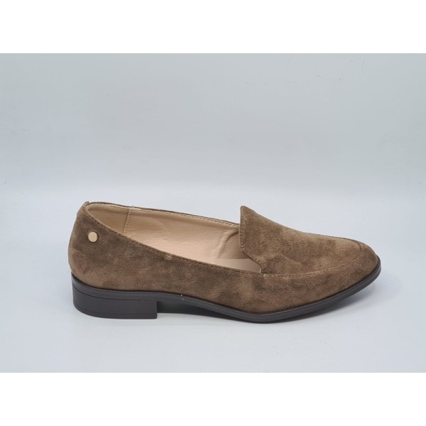 Khaki, zamszowe lordsy, półbuty damskie Jezzi 2062-1 - 1